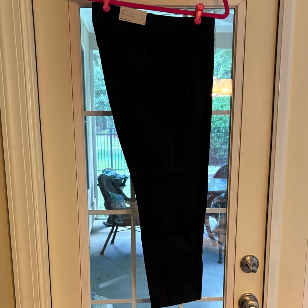 Ann Taylor Navy Kate Fit Cropped Pants
